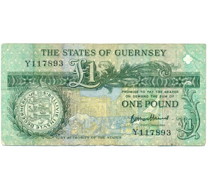 Банкнота 1 фунт 2016 года Гернси (Артикул K11-124206)