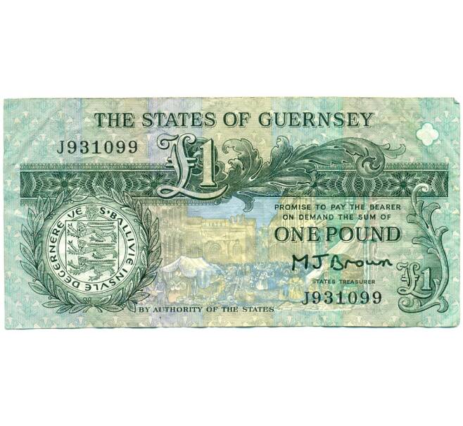 Банкнота 1 фунт 1991 года Гернси (Артикул K11-124254)