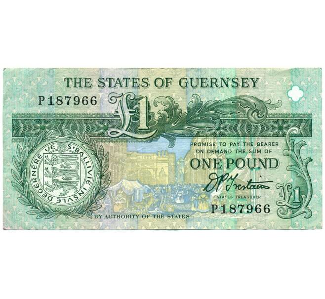 Банкнота 1 фунт 1991 года Гернси (Артикул K11-124259)