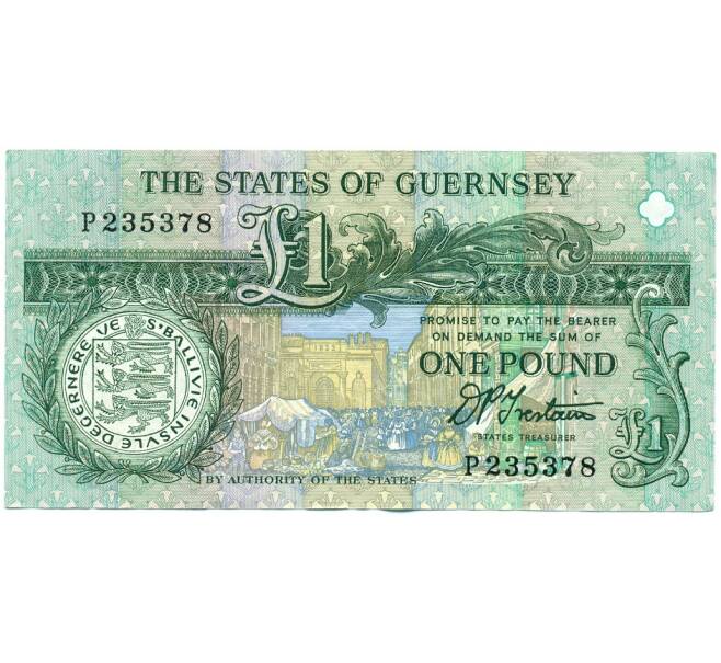 Банкнота 1 фунт 1991 года Гернси (Артикул K11-124262)