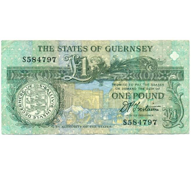 Банкнота 1 фунт 1991 года Гернси (Артикул K11-124263)