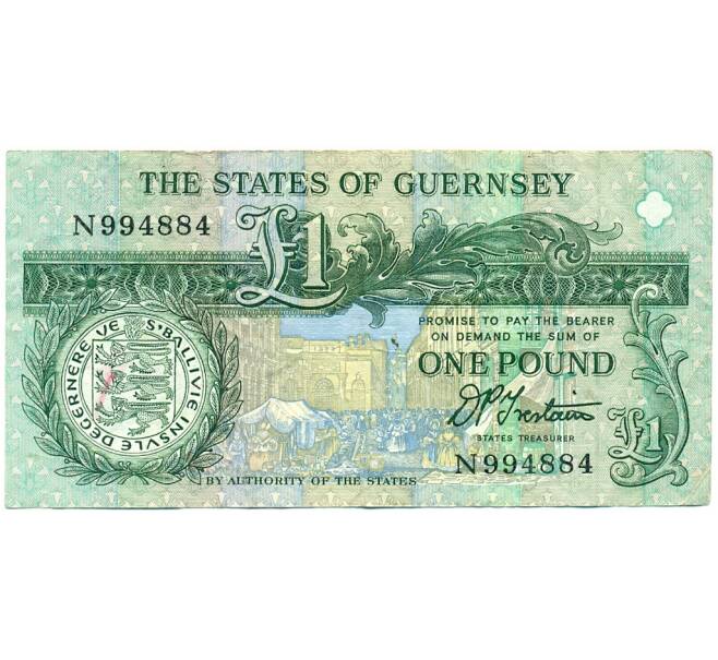 Банкнота 1 фунт 1991 года Гернси (Артикул K11-124266)