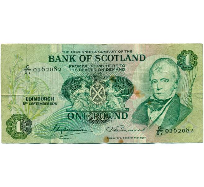 Банкнота 1 фунт 1976 года Великобритания (Банк Шотландии) (Артикул K11-124284)