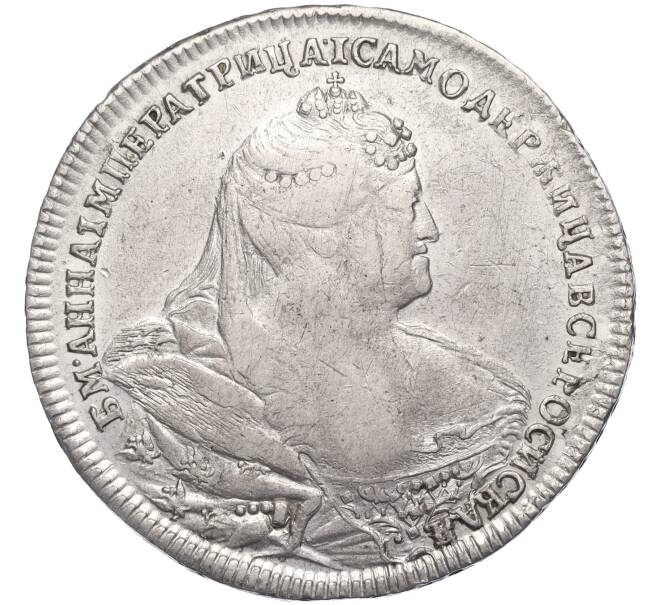 Монета 1 рубль 1740 года (Механика на гурте) (Артикул K11-123834)