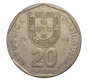 20 эскудо 1988 года Португалия — Фото №1