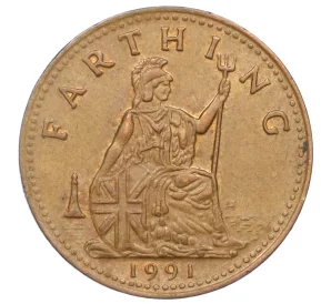 Монетовидный жетон «Деревня Пентреф-Лехведд — 1 фартинг» 1991 года Великобритания