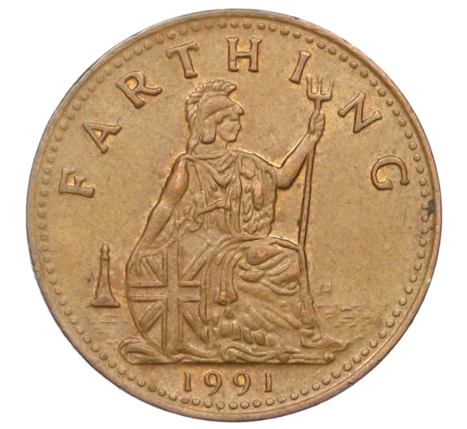 Монетовидный жетон «Деревня Пентреф-Лехведд — 1 фартинг» 1991 года Великобритания (Артикул K11-124575)