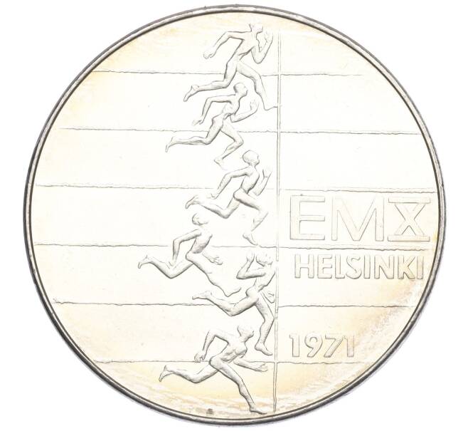 Монета 10 марок 1971 года Финляндия «X Чемпионат Европы по легкой атлетике» (Артикул M2-72796)