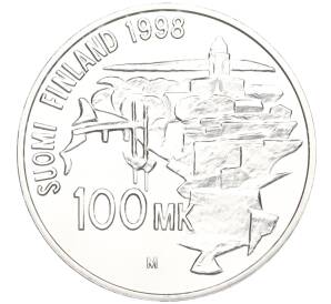 100 марок 1998 года Финляндия «Крепость Свеаборг» — Фото №2