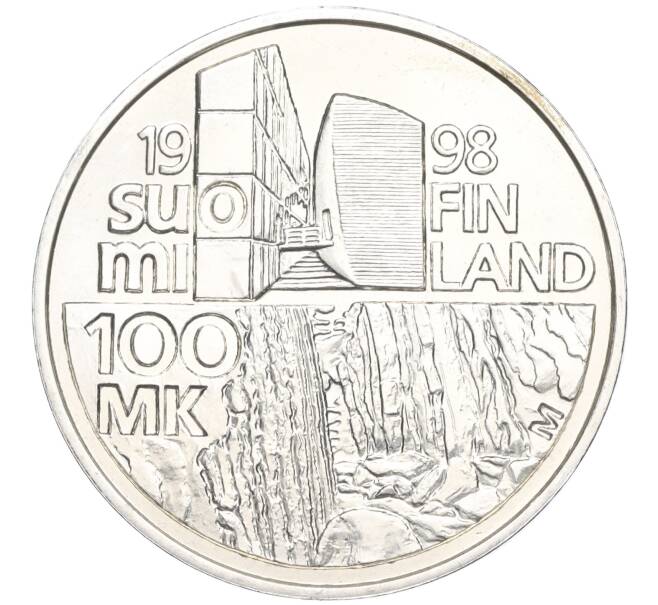 Монета 100 марок 1998 года Финляндия «100 лет со дня рождения Алвара Аалто» (Артикул M2-72851)