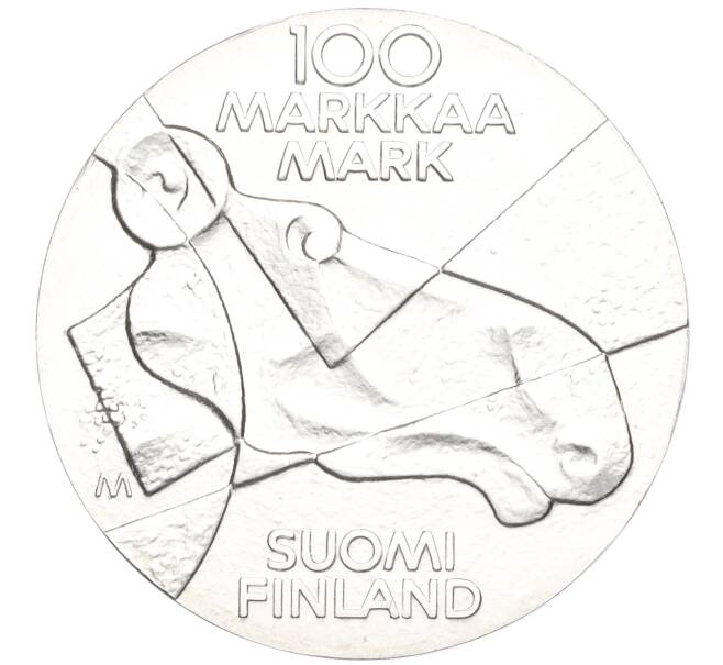 Монета 100 марок 1989 года Финляндия «Изобразительное искусство Финляндии» (Артикул M2-72853)