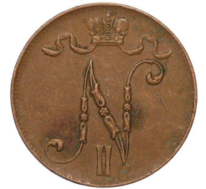 Монета 5 пенни 1916 года Русская Финляндия (Артикул M1-58630)