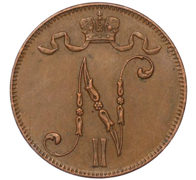 Монета 5 пенни 1916 года Русская Финляндия (Артикул M1-58631)
