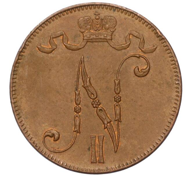Монета 5 пенни 1916 года Русская Финляндия (Артикул M1-58632)