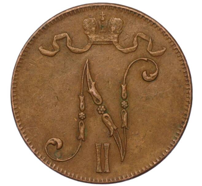 Монета 5 пенни 1916 года Русская Финляндия (Артикул M1-58637)