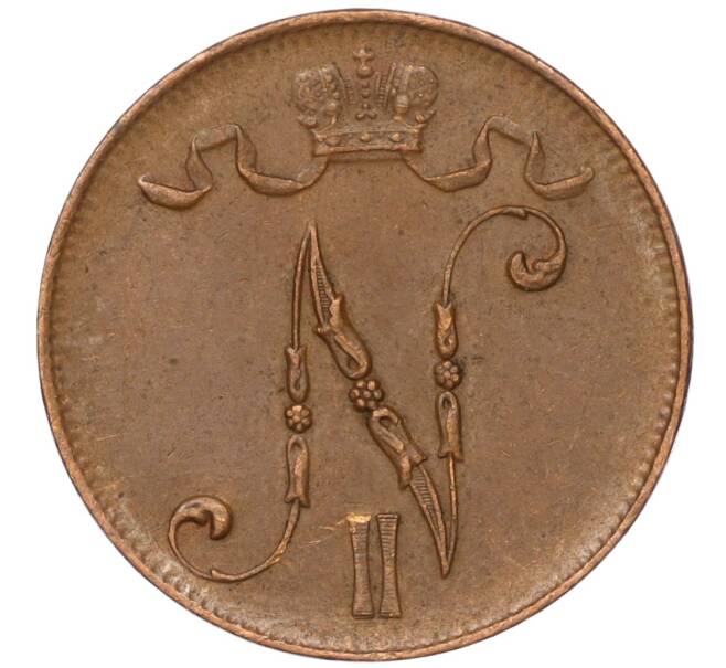 Монета 5 пенни 1916 года Русская Финляндия (Артикул M1-58645)