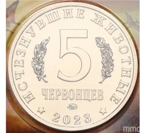 Монетовидный жетон 5 червонцев 2023 года ММД «Исчезнувшие виды — Сордес» (Цветное покрытие)