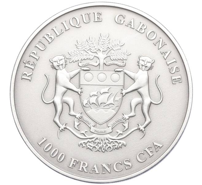 Монета 1000 франков 2016 года Габон «Жираф» (Артикул M2-72984)