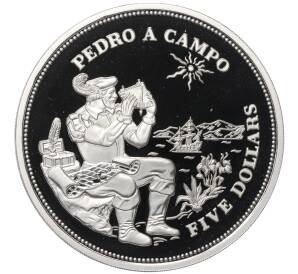 5 долларов 1994 года Барбадос «Педро Сармьенто де Гамбоа»