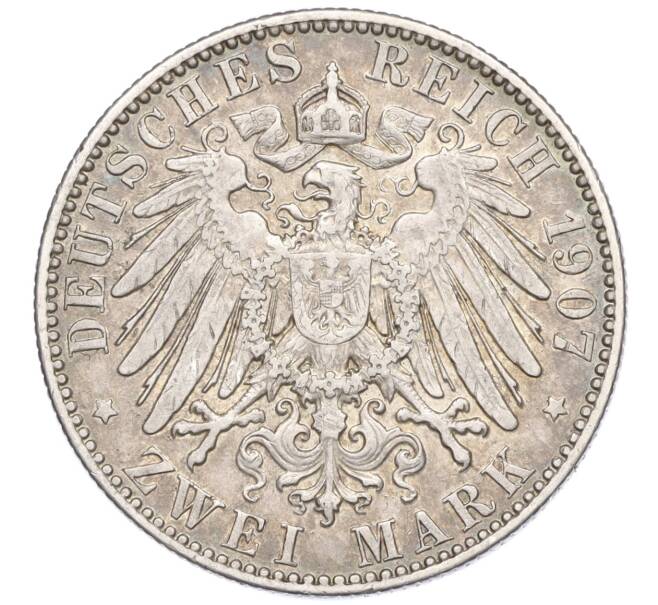 Монета 2 марки 1907 года Германия (Саксония) (Артикул M2-73008)
