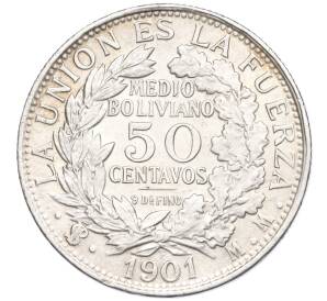 50 сентаво 1901 года Боливия