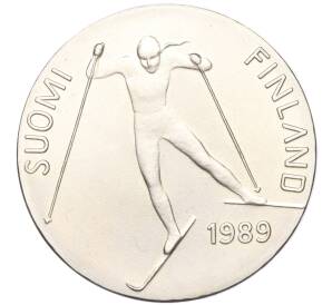 100 марок 1989 года Финляндия «Чемпионат мира по лыжным гонкам» — Фото №1