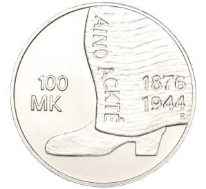 100 марок 2001 года Финляндия «125 лет со дня рождения Айно Акте» — Фото №1