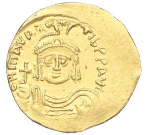 1 солид 582-602 года Византия — 18-ый Император Маврикий (зять)
