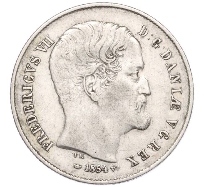 Монета 1/2 ригсдалера 1854 года Дания (Артикул M2-73128)