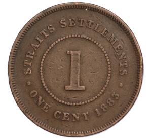 1 цент 1883 года Стрейтс Сетлметс — Фото №1