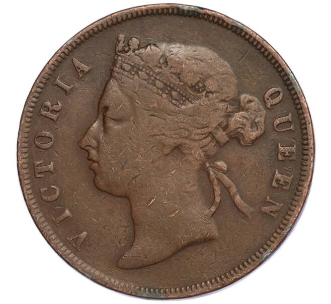 Монета 1 цент 1883 года Стрейтс Сетлметс (Артикул: K27-85323) — Фото №2