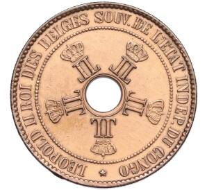 10 сантимов 1888 года Свободное государство Конго (Бельгийское Конго) — Фото №2