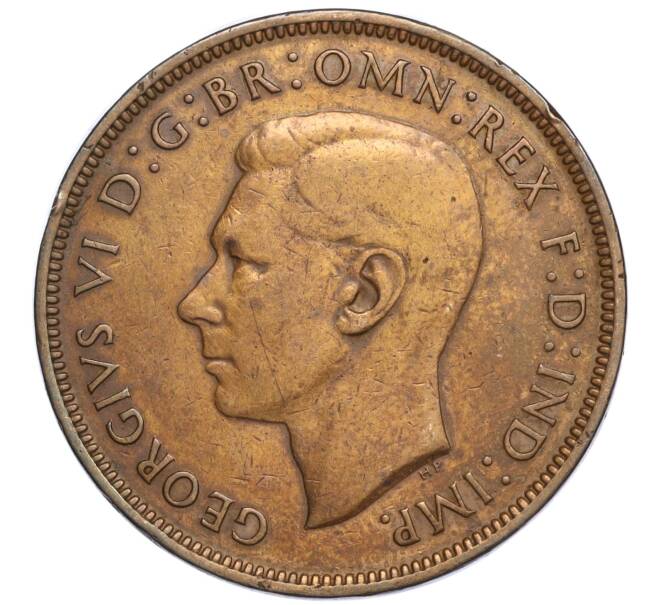 Монета 1 пенни 1937 года Великобритания (Артикул K27-85331)