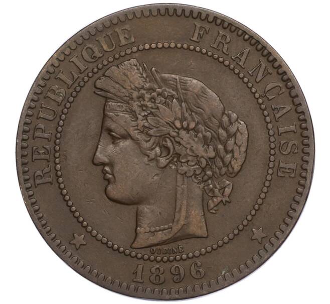 Монета 10 сантимов 1896 года Франция (Артикул K27-85337)