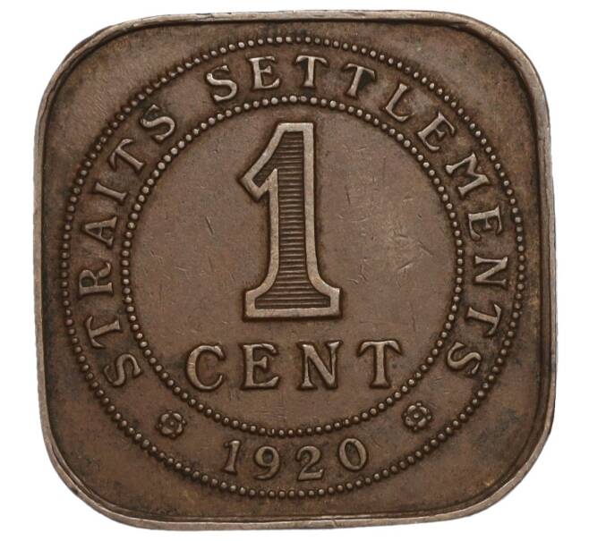 Монета 1 центов 1920 года Стрейтс Сетлметс (Артикул: K27-85342) — Фото №1