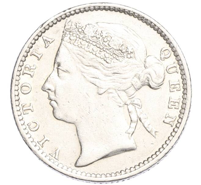 Монета 10 центов 1891 года Стрейтс Сетлметс (Артикул K27-85351)