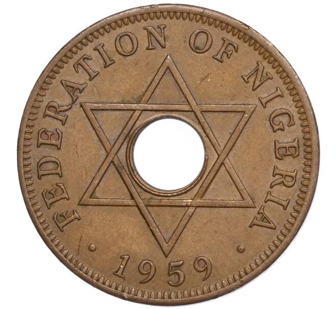 Монета 1 пенни 1959 года Британская Нигерия (Артикул K27-85358)