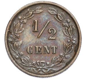 1/2 цента 1885 года Нидерланды — Фото №1