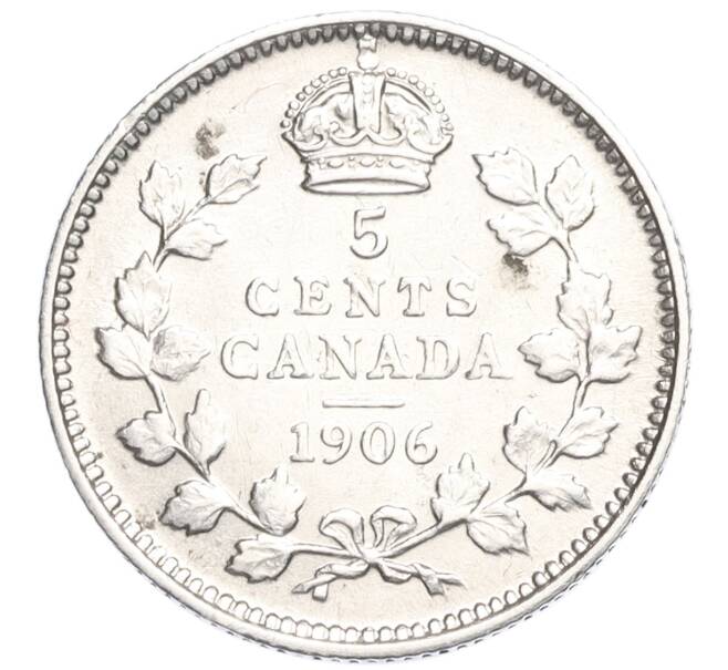 Монета 5 центов 1906 года Канада (Артикул K27-85380)