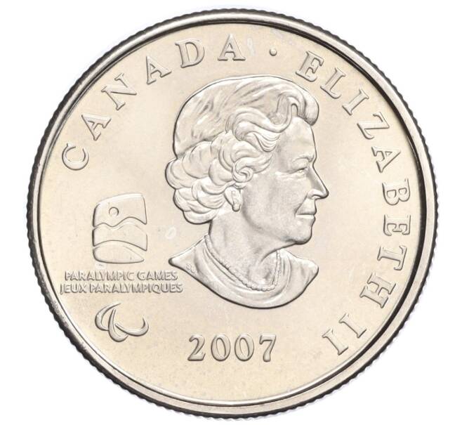 Монета 25 центов 2007 года Канада «X зимние Паралимпийские Игры 2010 в Ванкувере — Керлинг на колясках»» (Артикул K11-124833)