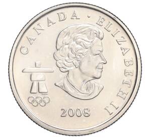 25 центов 2008 года Канада «XXI зимние Олимпийские Игры в Ванкувере 2010 — Фигурное катание»