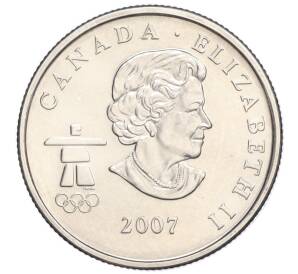 25 центов 2007 года Канада «XXI зимние Олимпийские Игры в Ванкувере 2010 — Керлинг»