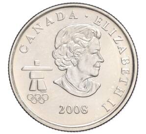 25 центов 2008 года Канада «XXI зимние Олимпийские Игры в Ванкувере 2010 — Бобслей»