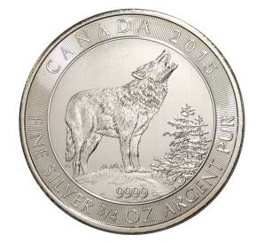 2 доллара 2015 года Канада — Серый волк