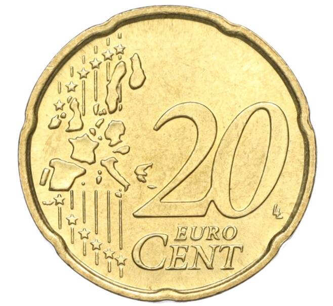 Монета 20 евроцентов 2002 года Италия (Артикул T11-04698)