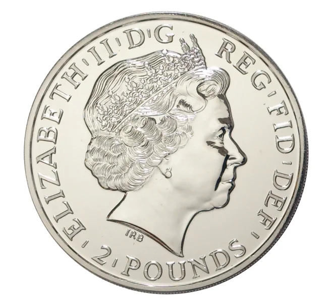 Монета 2 фунта 2015 года Великобритания — Год козы (овцы) (Артикул M2-6170)