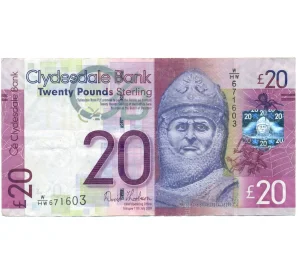 20 фунтов стерлингов 2009 года Великобритания (Банк Шотландии)