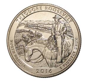 25 центов 2016 года S Национальные парки — №34 Национальный парк Теодор-Рузвельт — Фото №1