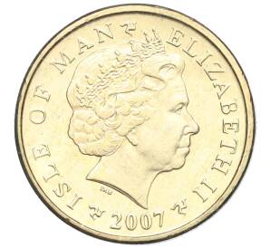 1 фунт 2007 года Остров Мэн — Фото №2
