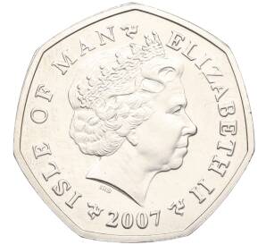 50 пенсов 2007 года Остров Мэн «Рождество» — Фото №2